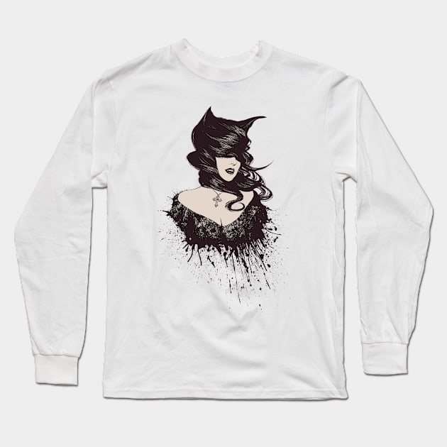 La Vampire Long Sleeve T-Shirt by Moutchy